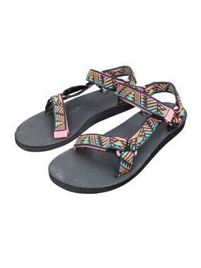 Teva Womens 8 Tribal Print Adjustable Strap Sandals Hiking Water Camping